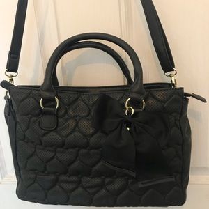 Betsy Johnson Quilted Heart Purse